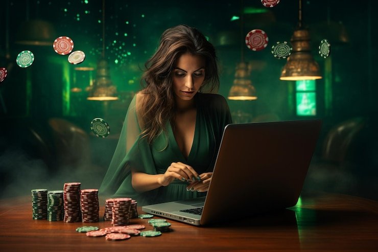 Bandar Poker live-dealer table on hugoslot with multi-camera view and real-time card display